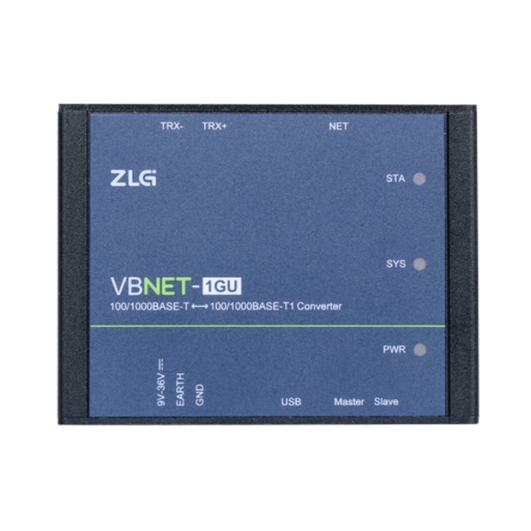 ZLG VBNET-1GX系列 單通道千兆車載以太網(wǎng)轉(zhuǎn)換器